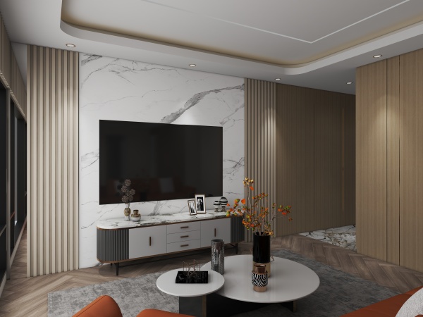 Панель из КМ Calacatta White glossy/Калакатта белый глянцевый 1080*2800*5 (1шт.=3,024 кв.м.) A connect